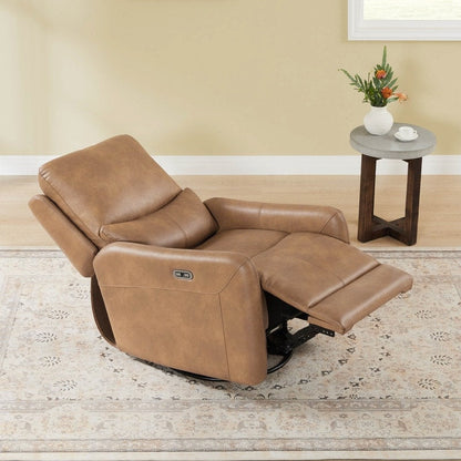 Fauteuil inclinable pivotant électrique Adalyn avec coussin lombaire