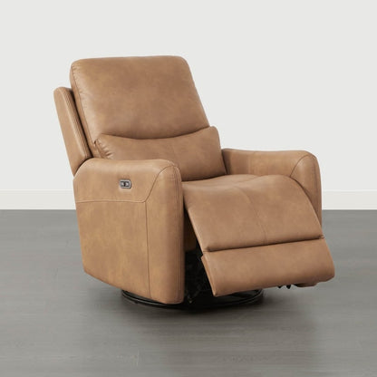 Fauteuil inclinable pivotant électrique Adalyn avec coussin lombaire