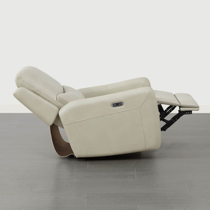 Fauteuil inclinable pivotant électrique Adalyn avec coussin lombaire