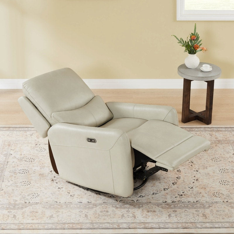 Fauteuil inclinable pivotant électrique Adalyn avec coussin lombaire