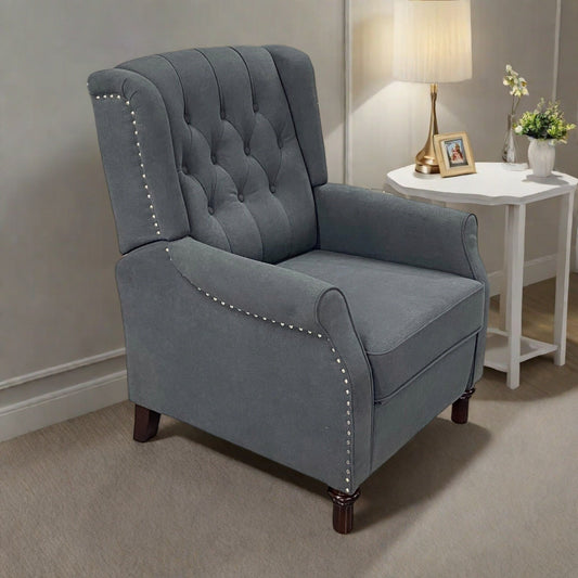 Fauteuil inclinable réglable en cuir PU avec coussin moelleux et design ergonomique