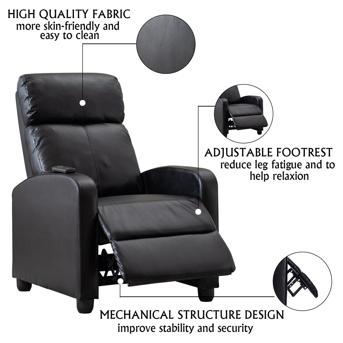 Fauteuils inclinables réglables pour le salon