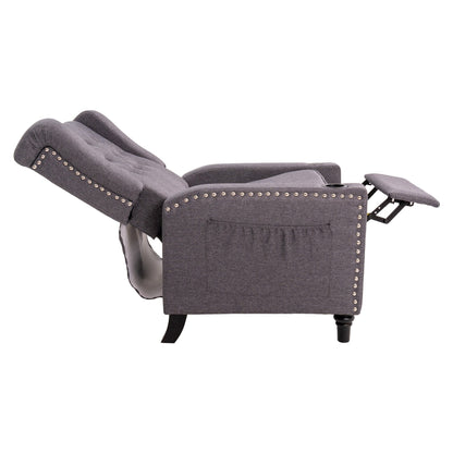 Fauteuil inclinable à dossier réglable, fauteuil clouté, grand canapé rembourré