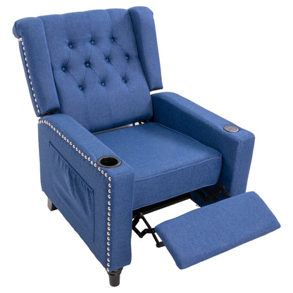 Fauteuil inclinable à dossier réglable, fauteuil clouté, grand canapé rembourré