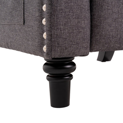 Fauteuil inclinable à dossier réglable, fauteuil clouté, grand canapé rembourré