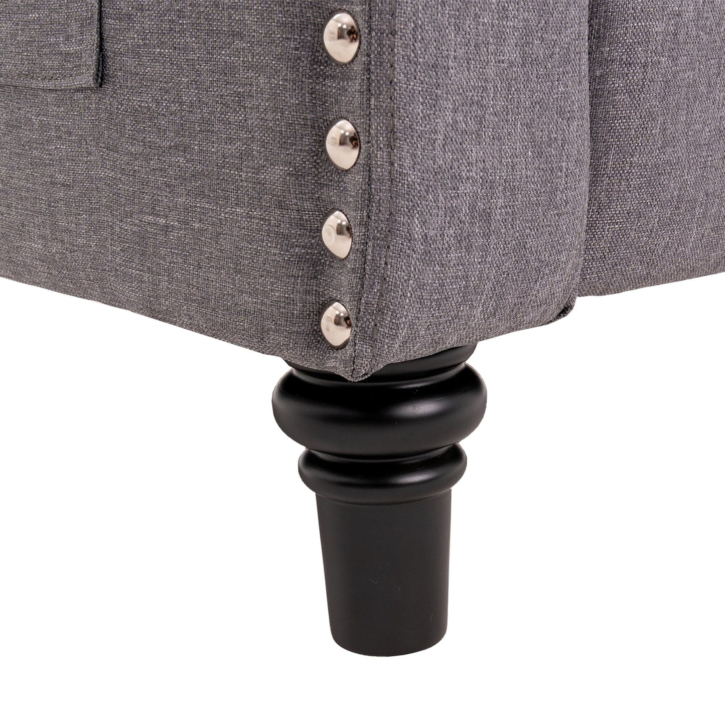 Fauteuil inclinable à dossier réglable, fauteuil clouté, grand canapé rembourré