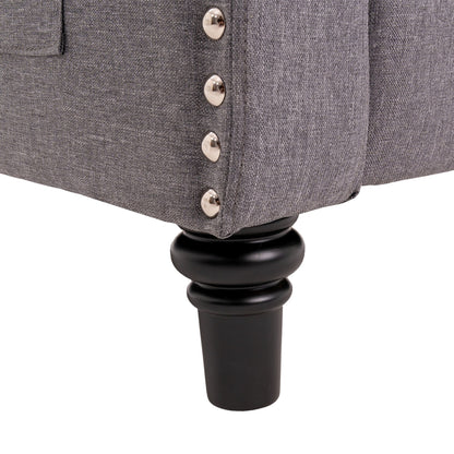 Fauteuil inclinable à dossier réglable, fauteuil clouté, grand canapé rembourré