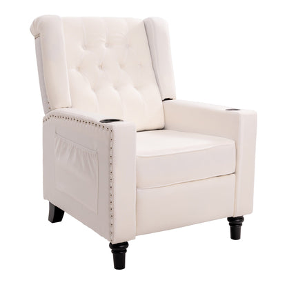 Fauteuil inclinable à dossier réglable, fauteuil clouté, grand canapé rembourré