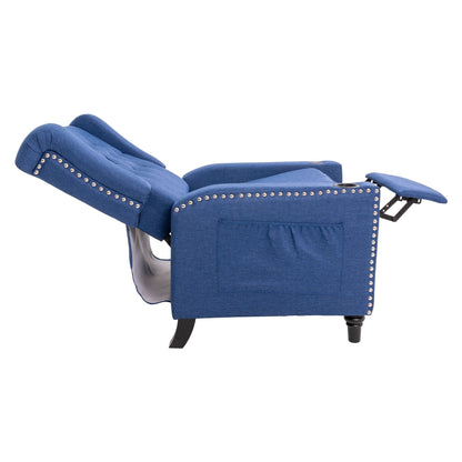 Fauteuil inclinable à dossier réglable, fauteuil clouté, grand canapé rembourré