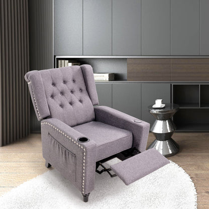 Fauteuil inclinable à dossier réglable, fauteuil clouté, grand canapé rembourré