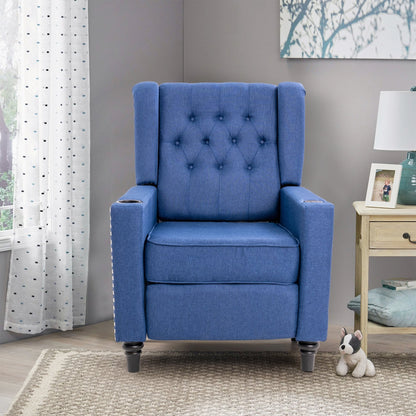 Fauteuil inclinable à dossier réglable, fauteuil clouté, grand canapé rembourré