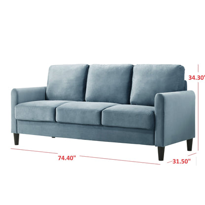 Ensemble de salon avec accoudoirs en velours Clayfell Airell