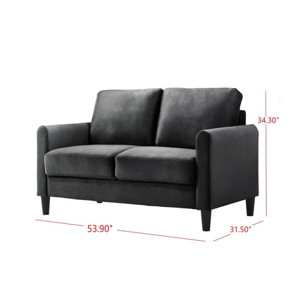 Ensemble de salon avec accoudoirs en velours Clayfell Airell