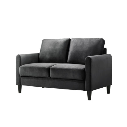 Ensemble de salon avec accoudoirs en velours Clayfell Airell