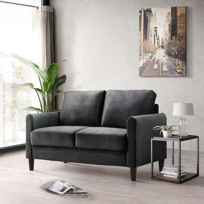 Ensemble de salon avec accoudoirs en velours Clayfell Airell