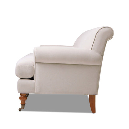 Canapé de salon Alana Lawson de 88 pouces « Canapé à trois coussins avec accoudoirs roulés et dossier serré » Assemblage minimal requis