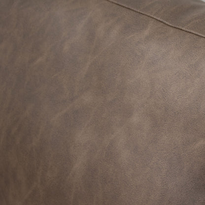 Canapé Alfi, 85 pouces, 2 coussins décoratifs, similicuir marron foncé moderne