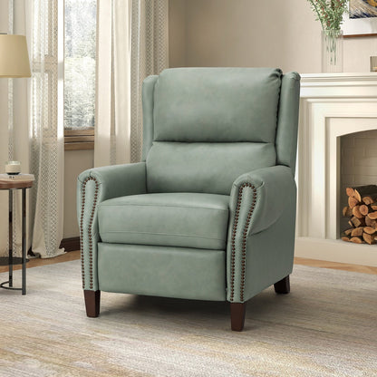 Fauteuil inclinable manuel large en cuir véritable Alicia 32,68