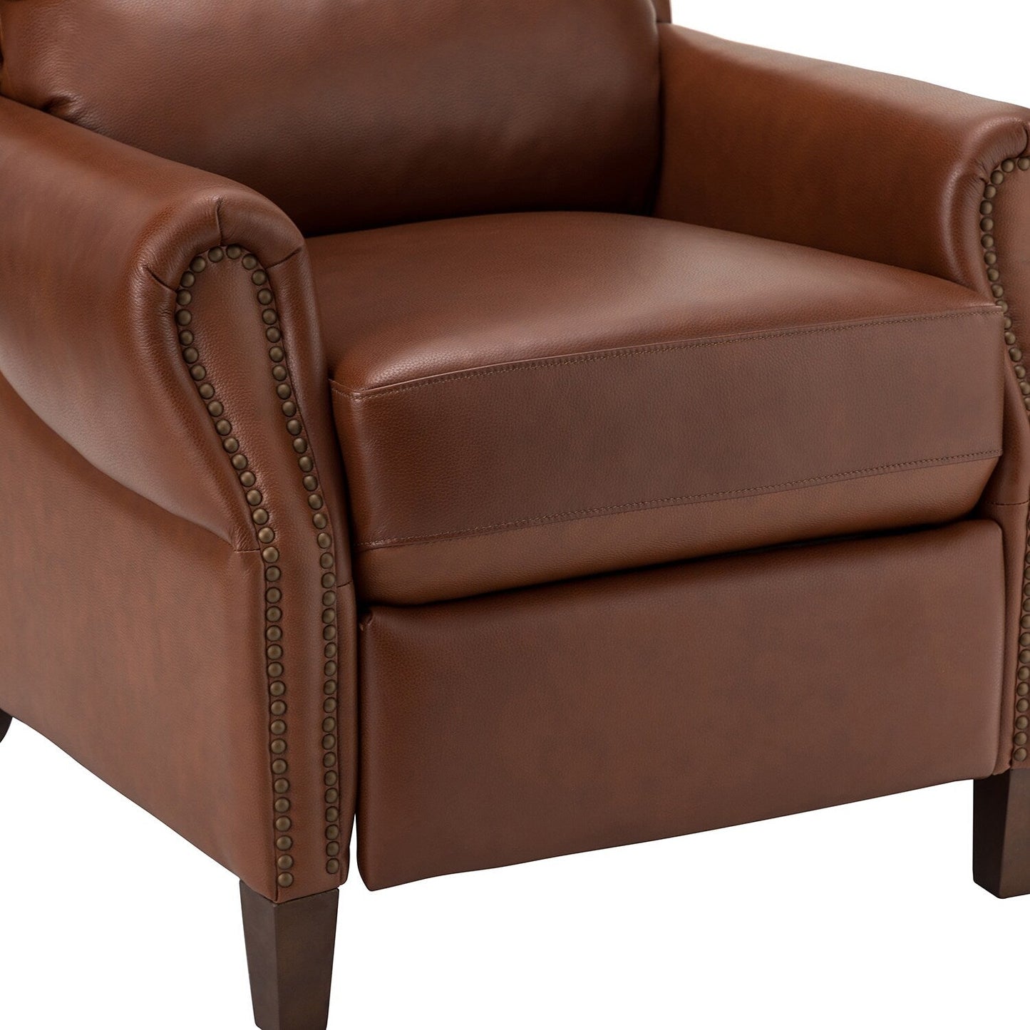 Fauteuil inclinable manuel large en cuir véritable Alicia 32,68