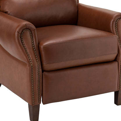 Fauteuil inclinable manuel large en cuir véritable Alicia 32,68