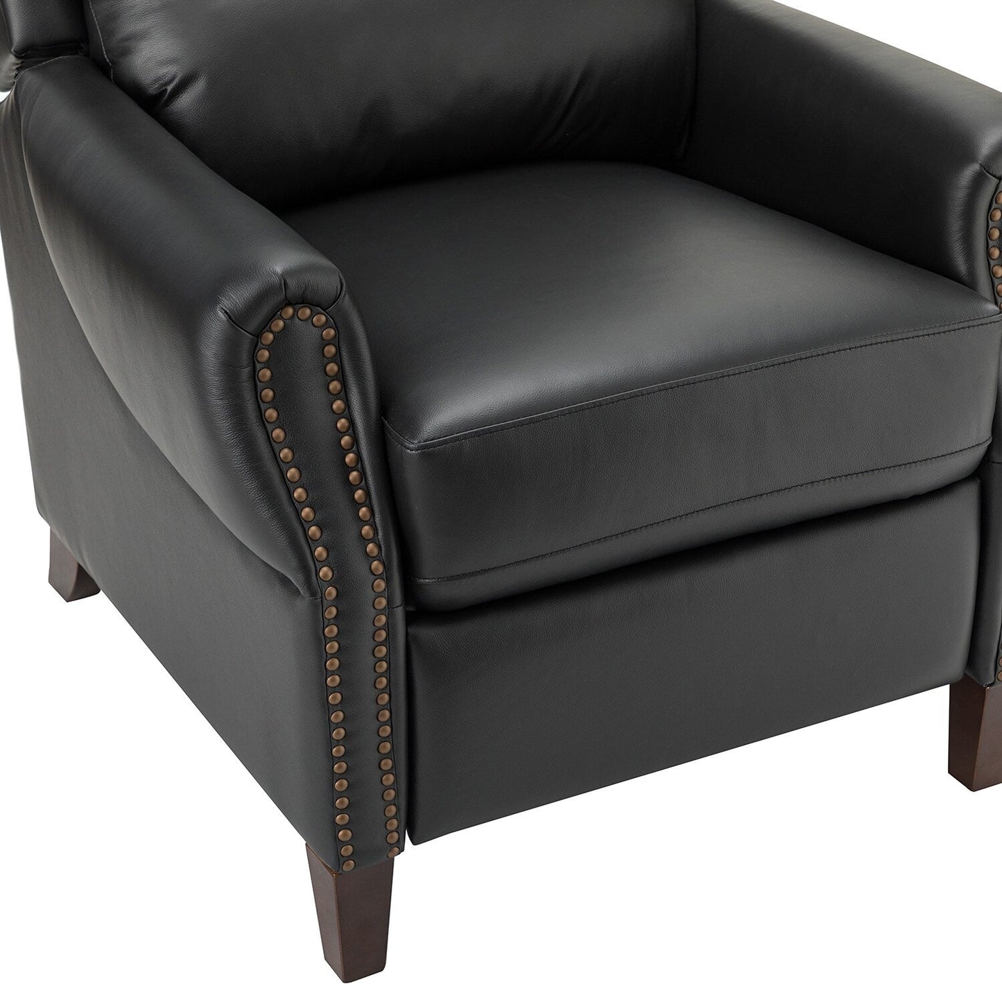 Fauteuil inclinable manuel large en cuir véritable Alicia 32,68