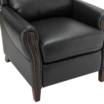 Fauteuil inclinable manuel large en cuir véritable Alicia 32,68