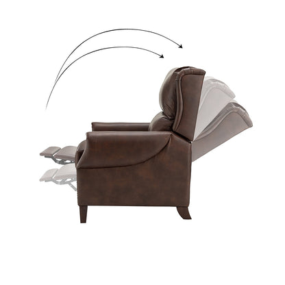 Fauteuil inclinable manuel large en cuir véritable Alicia 32,68