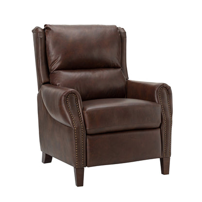 Fauteuil inclinable manuel large en cuir véritable Alicia 32,68