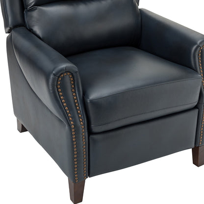 Fauteuil inclinable manuel large en cuir véritable Alicia 32,68
