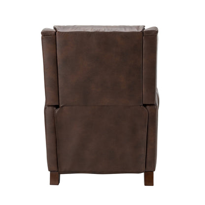 Fauteuil inclinable manuel large en cuir véritable Alicia 32,68