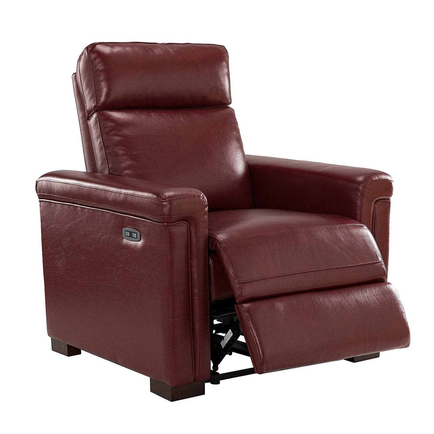 Fauteuil inclinable électrique classique contemporain Alicia 34,65 pouces de large en cuir véritable avec port USB