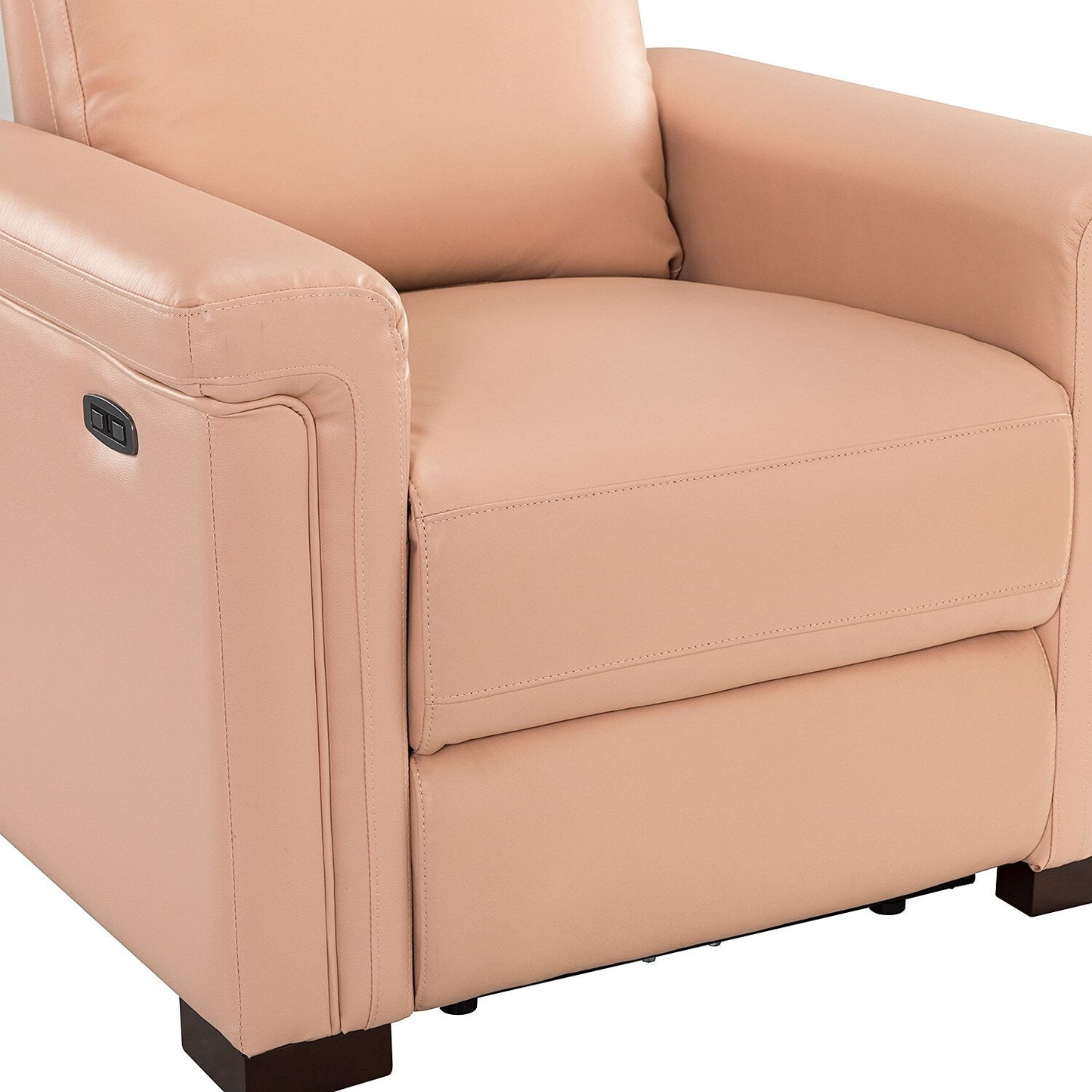 Fauteuil inclinable électrique classique contemporain Alicia 34,65 pouces de large en cuir véritable avec port USB