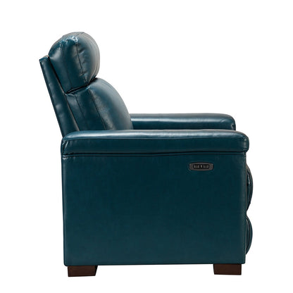 Fauteuil inclinable électrique classique contemporain Alicia 34,65 pouces de large en cuir véritable avec port USB