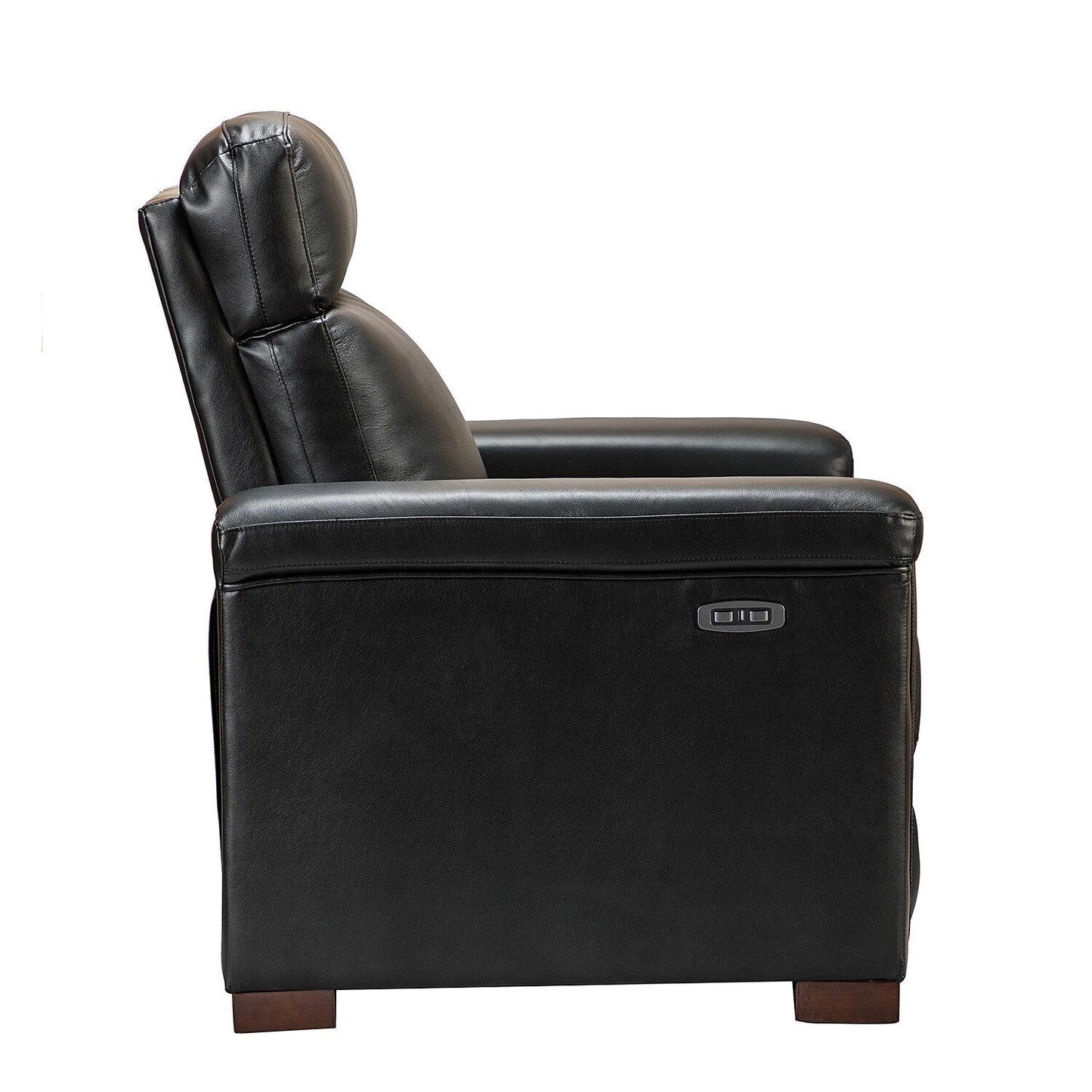 Fauteuil inclinable électrique classique contemporain Alicia 34,65 pouces de large en cuir véritable avec port USB