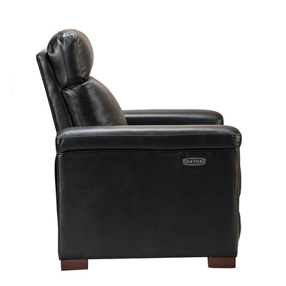 Fauteuil inclinable électrique classique contemporain Alicia 34,65 pouces de large en cuir véritable avec port USB