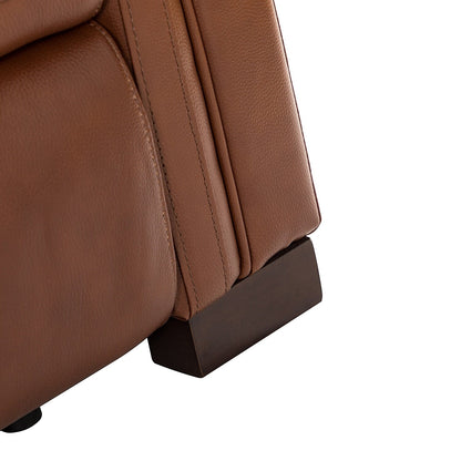 Fauteuil inclinable électrique classique contemporain Alicia 34,65 pouces de large en cuir véritable avec port USB