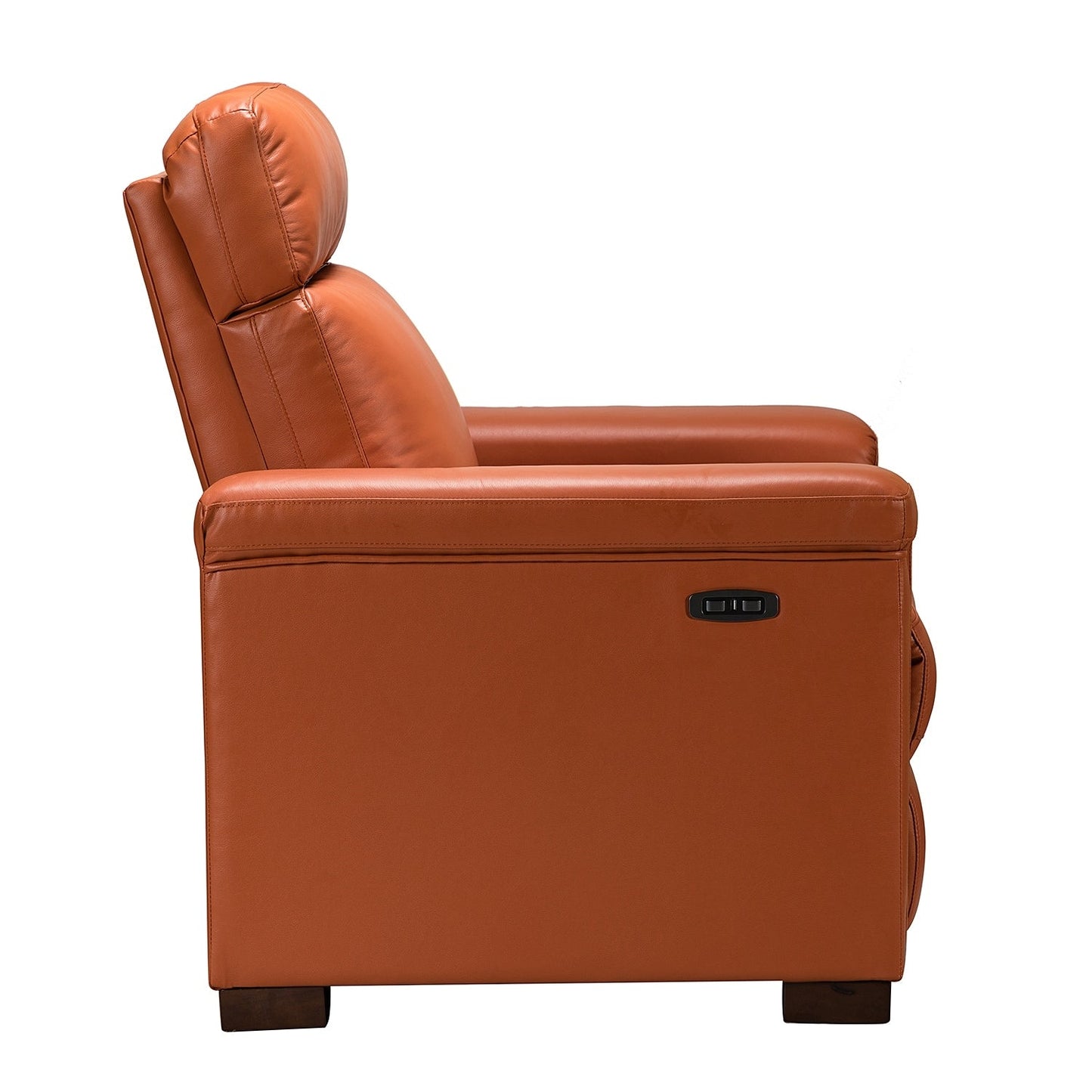 Fauteuil inclinable électrique classique contemporain Alicia 34,65 pouces de large en cuir véritable avec port USB