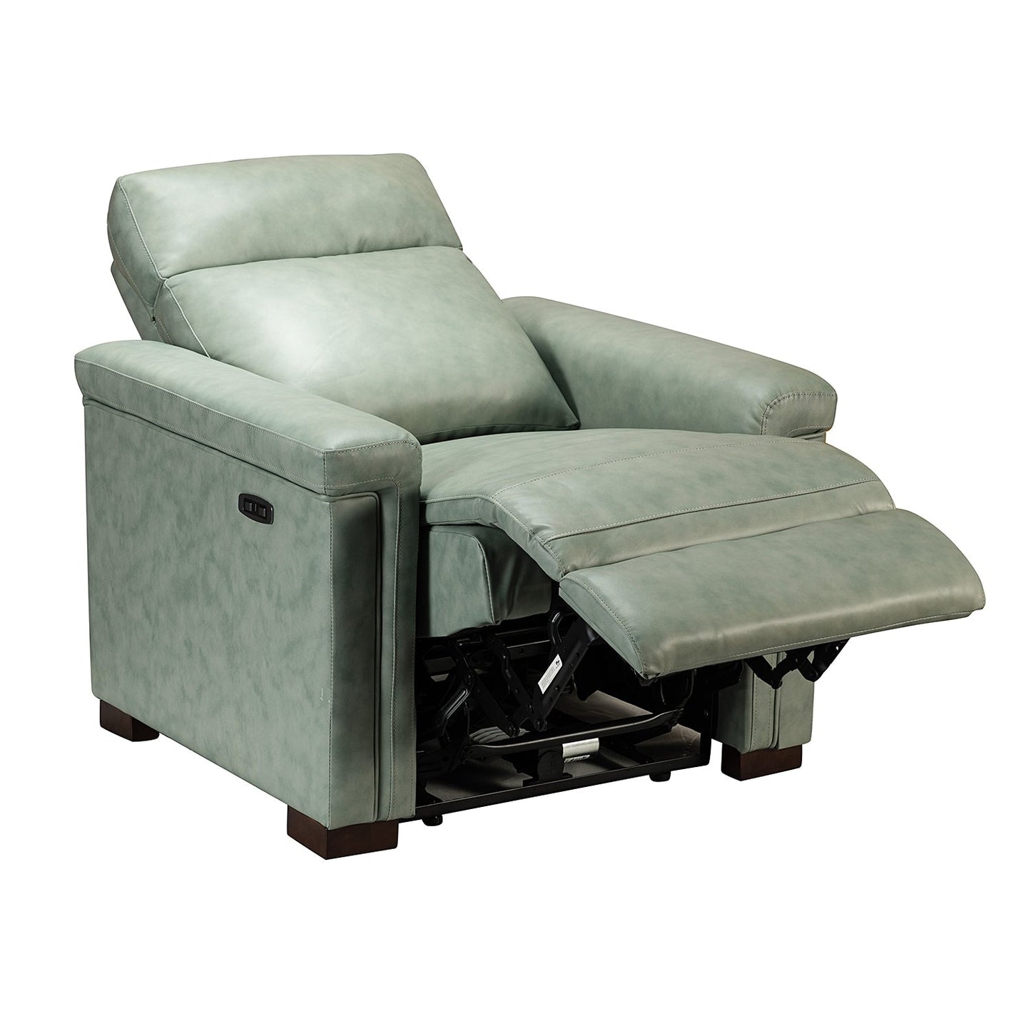 Fauteuil inclinable électrique classique contemporain Alicia 34,65 pouces de large en cuir véritable avec port USB