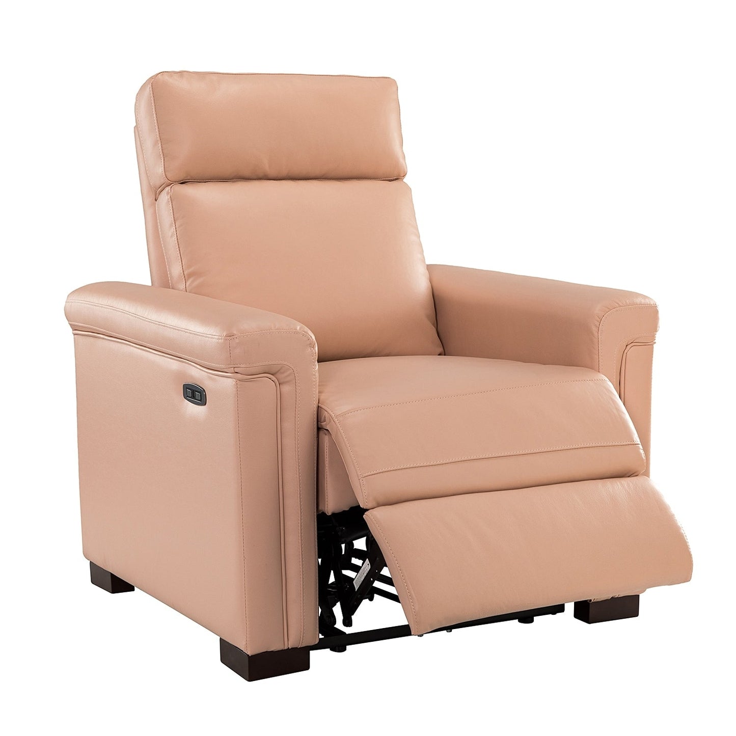Fauteuil inclinable électrique classique contemporain Alicia 34,65 pouces de large en cuir véritable avec port USB