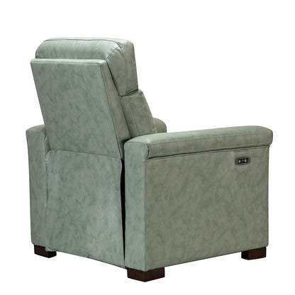 Fauteuil inclinable électrique classique contemporain Alicia 34,65 pouces de large en cuir véritable avec port USB