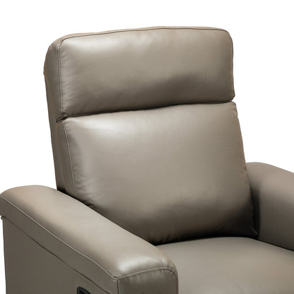 Fauteuil inclinable électrique classique contemporain Alicia 34,65 pouces de large en cuir véritable avec port USB