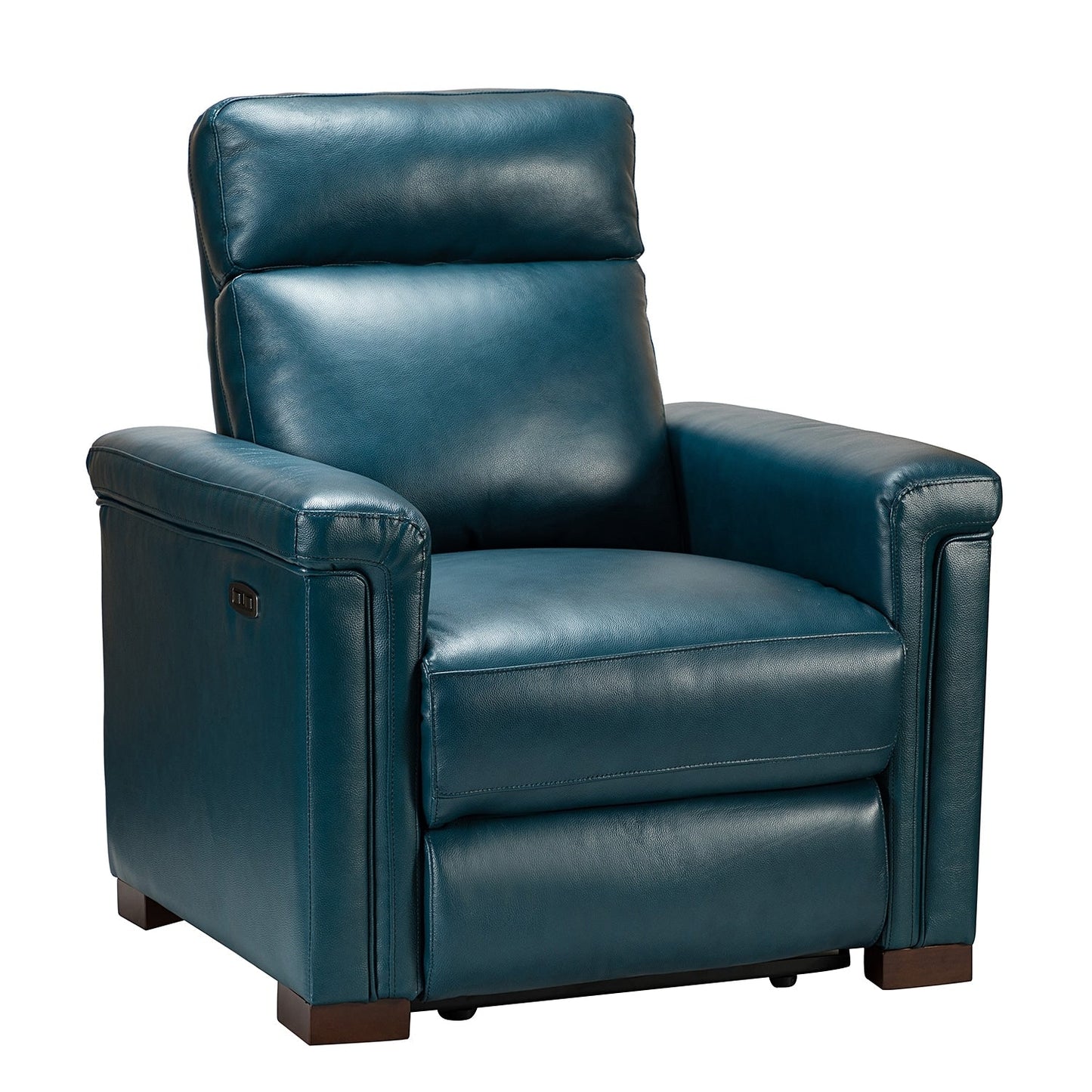 Fauteuil inclinable électrique classique contemporain Alicia 34,65 pouces de large en cuir véritable avec port USB