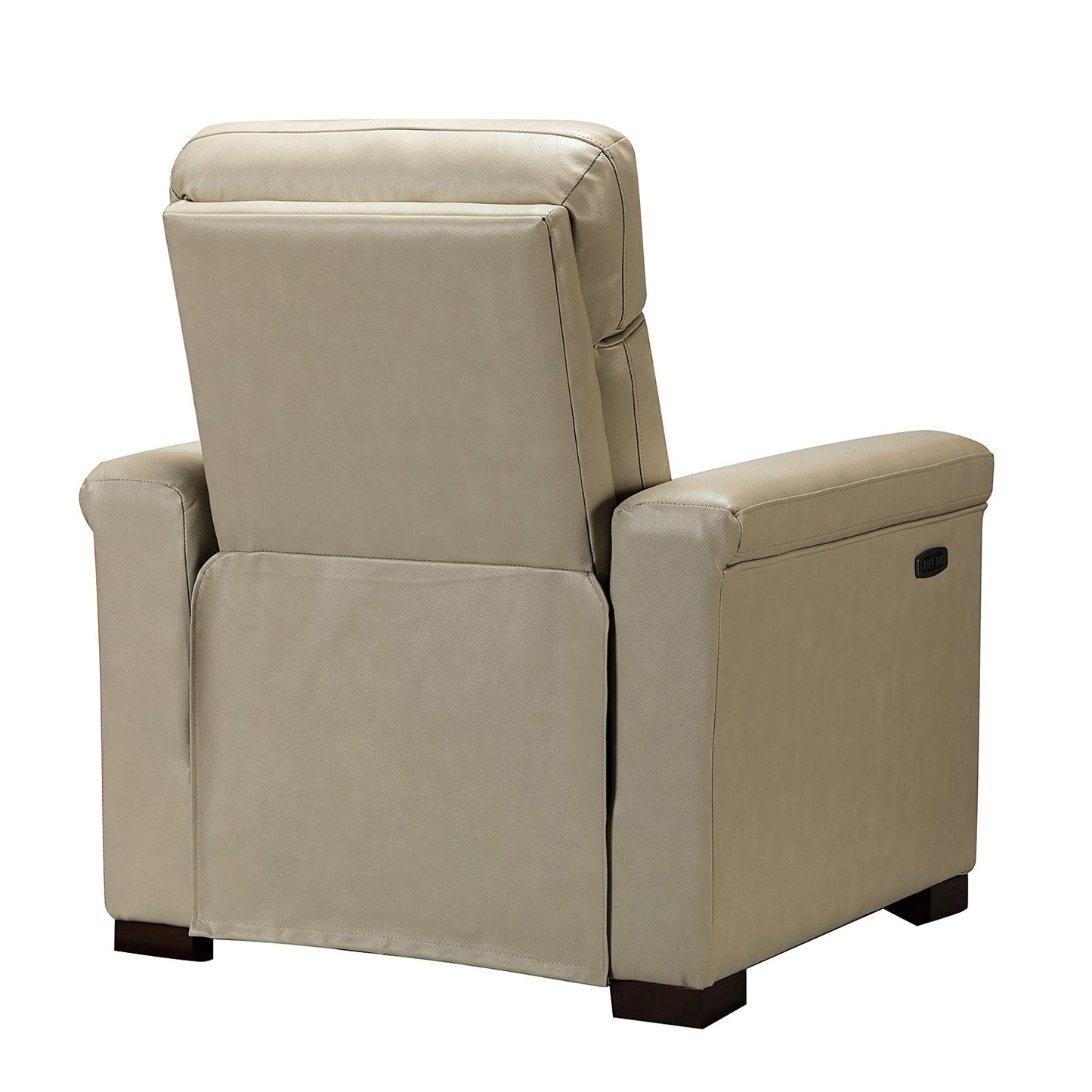 Fauteuil inclinable électrique classique contemporain Alicia 34,65 pouces de large en cuir véritable avec port USB