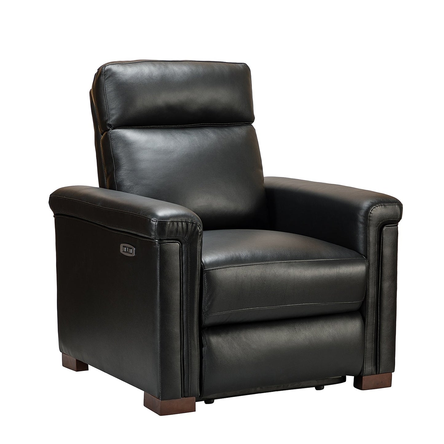 Fauteuil inclinable électrique classique contemporain Alicia 34,65 pouces de large en cuir véritable avec port USB