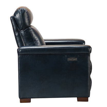 Fauteuil inclinable électrique classique contemporain Alicia 34,65 pouces de large en cuir véritable avec port USB
