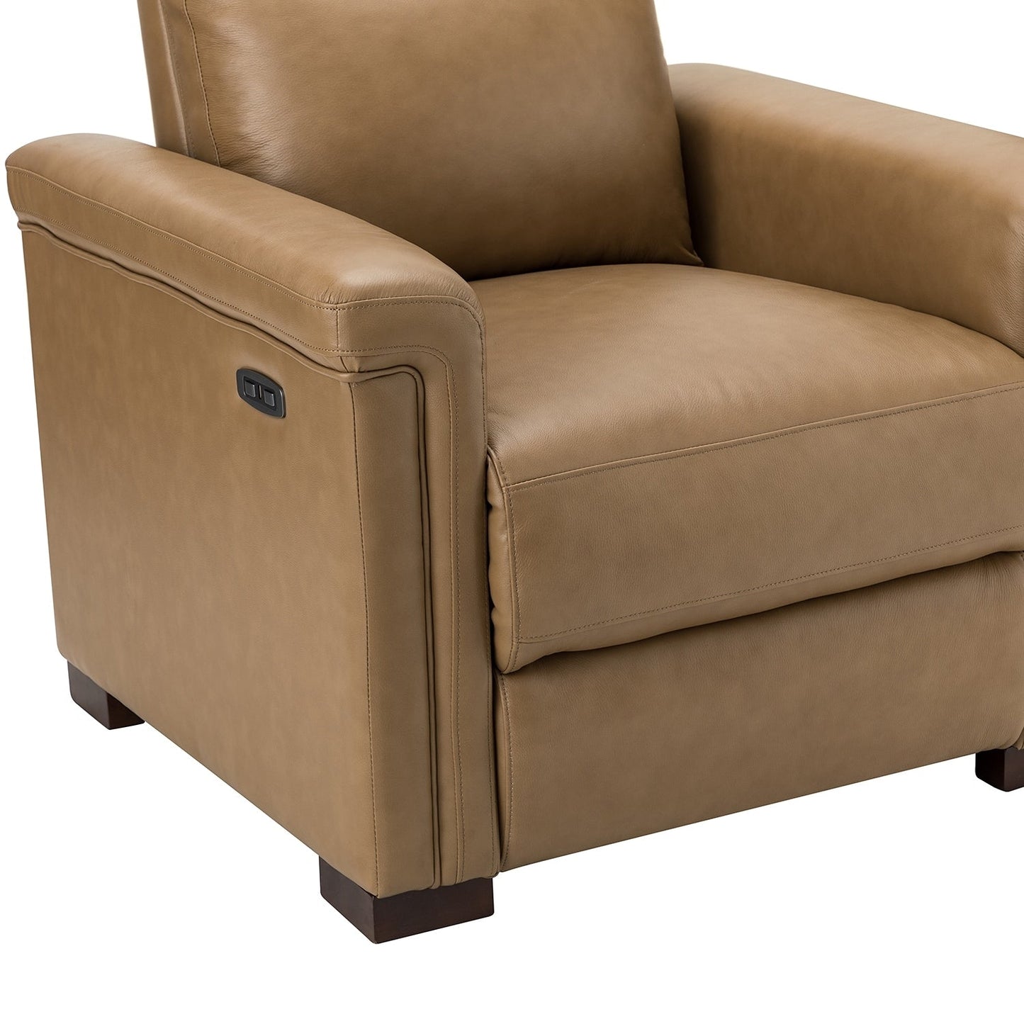 Fauteuil inclinable électrique classique contemporain Alicia 34,65 pouces de large en cuir véritable avec port USB