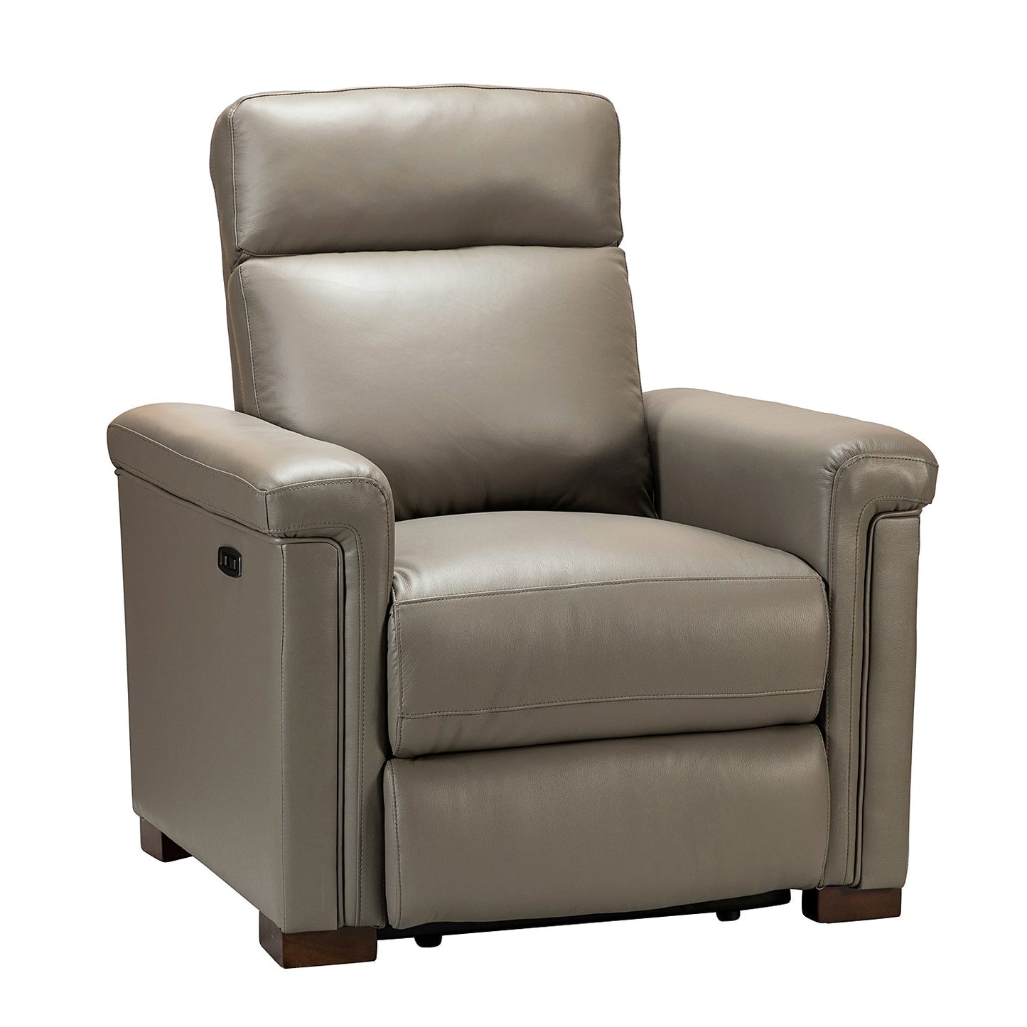 Fauteuil inclinable électrique classique contemporain Alicia 34,65 pouces de large en cuir véritable avec port USB