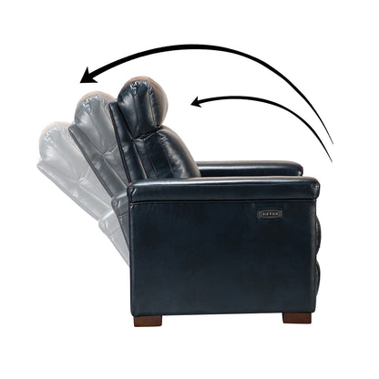 Fauteuil inclinable électrique classique contemporain Alicia 34,65 pouces en cuir véritable avec port USB (lot de 2)