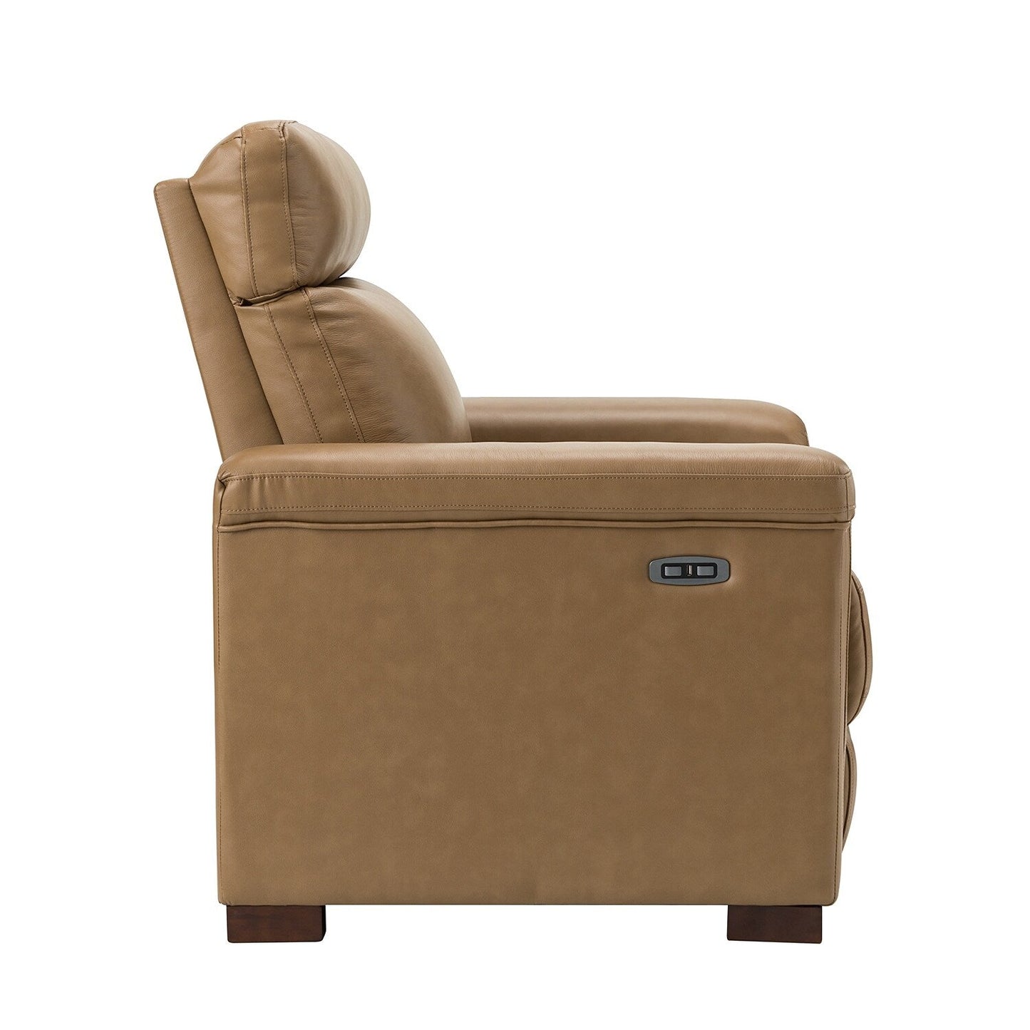 Fauteuil inclinable électrique classique contemporain Alicia 34,65 pouces en cuir véritable avec port USB (lot de 2)