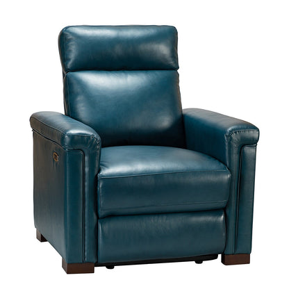 Fauteuil inclinable électrique classique contemporain Alicia 34,65 pouces en cuir véritable avec port USB (lot de 2)